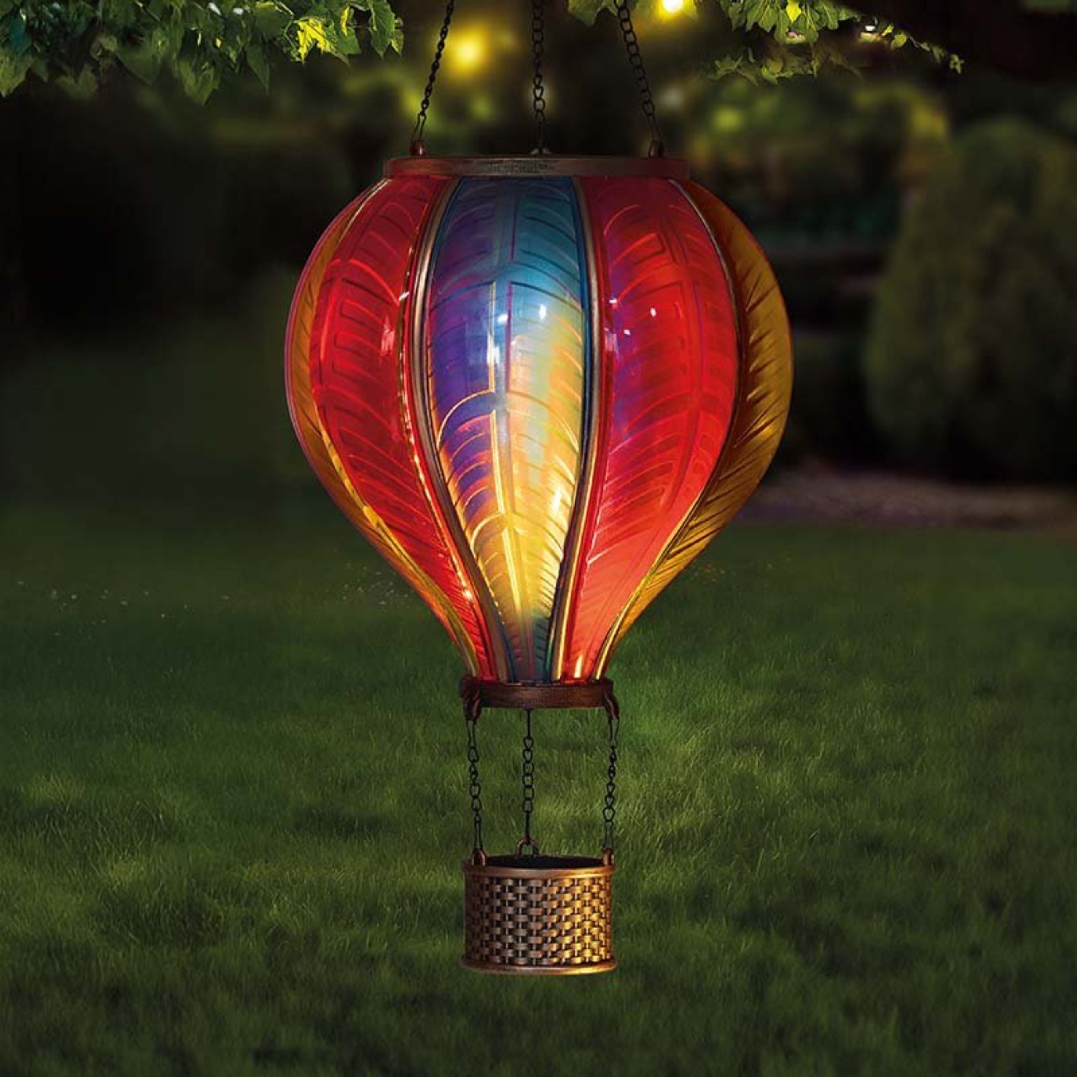 Rainbow Flaming Balloon XXL – Decorative Solar Garden Lantern