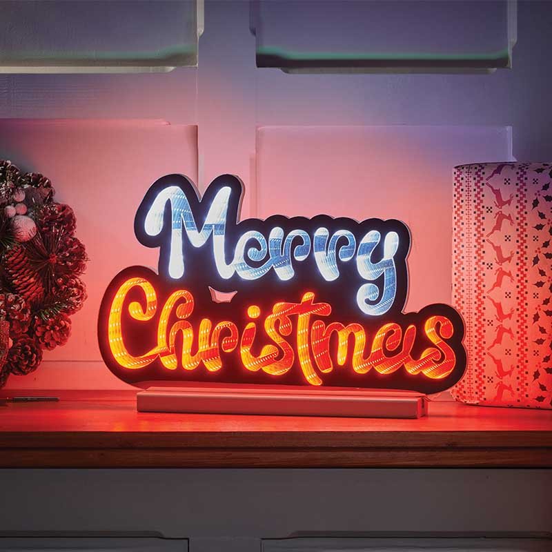 Merry Christmas Infinity Light - 40cm