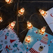 ClipCard Santa String Lights