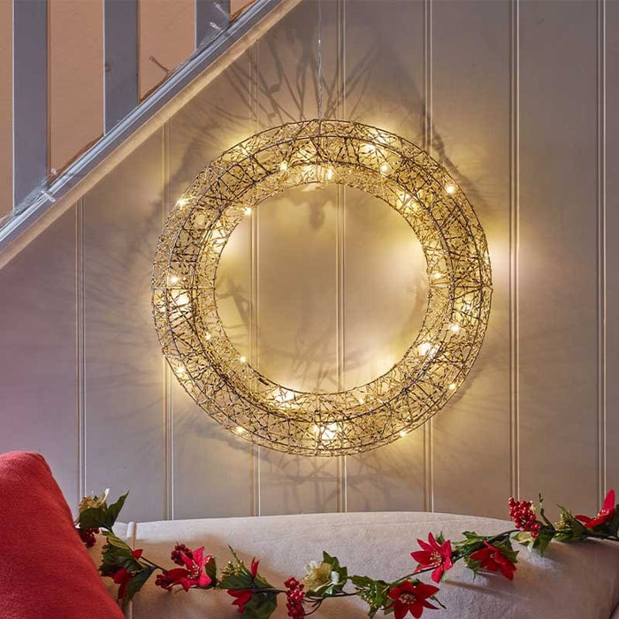 Gold Weave Wonderwreath 40cm