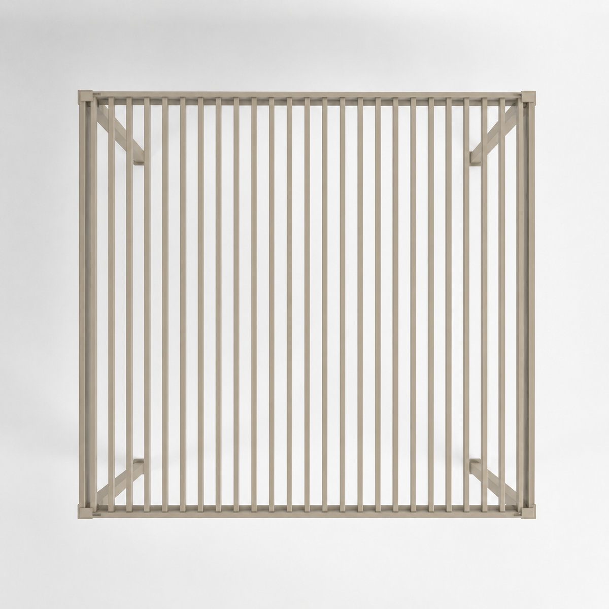 ENJOi Leo Aluminium Rectangular Pergola Pebble - 4m x 3.6m