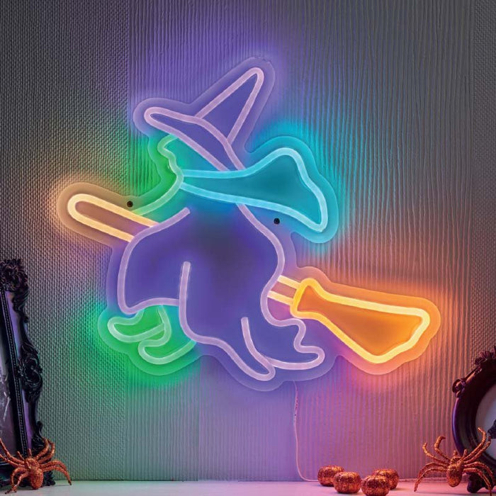 NeonEsque Witch LED Halloween Light Decoration