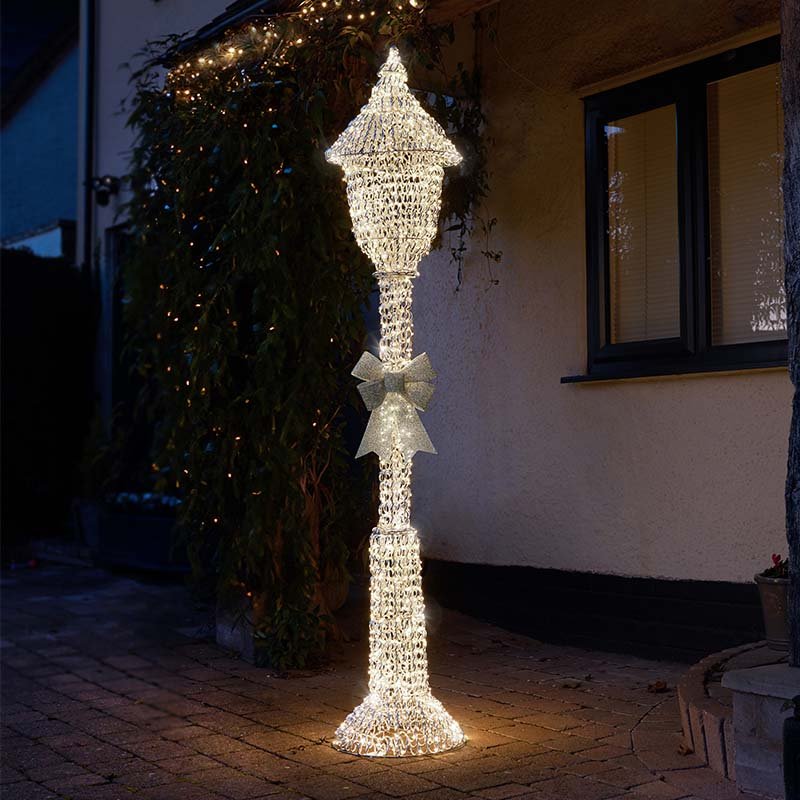 Titan Silver Lamp Post 150cm
