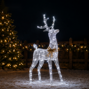 Three Kings GlitterTwist Silver Reindeer 115cm
