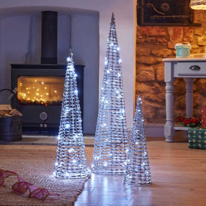 GlitterTwist Silver Trees