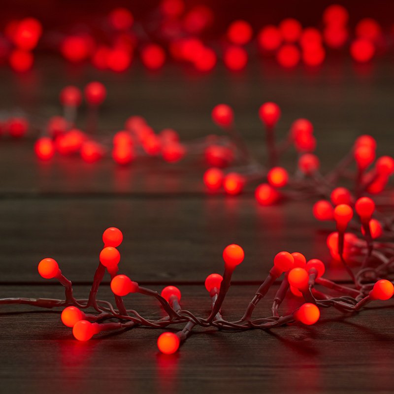 250 Ball Cluster Lights - Red