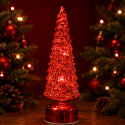 Spinning WonderTree Ruby LED Christmas Decoration