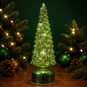 Spinning WonderTree Emerald LED Christmas Decoration
