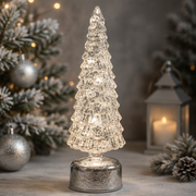 Spinning WonderTree Silver LED Christmas Decoration