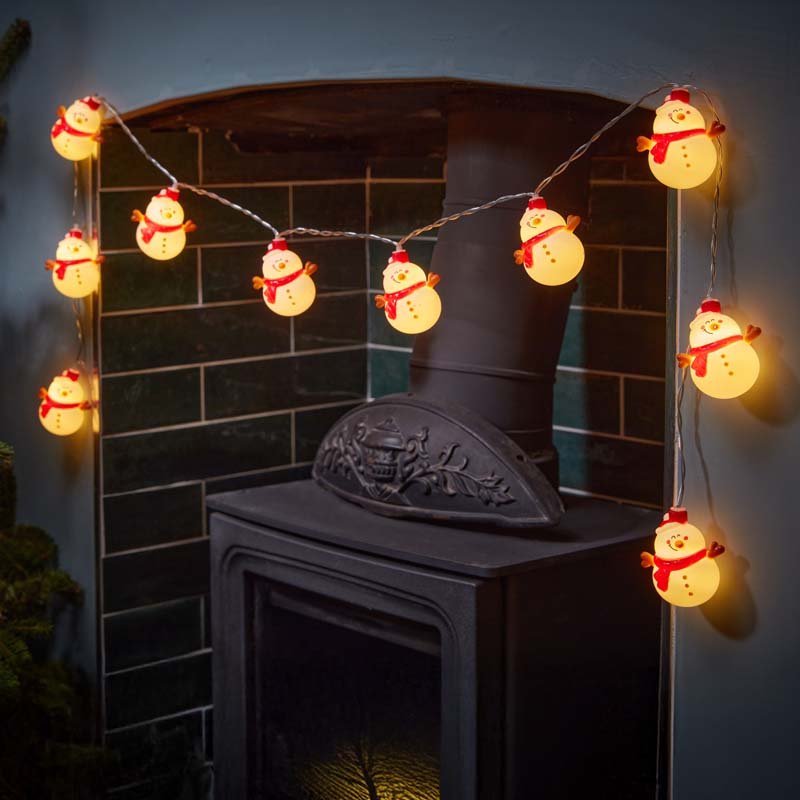 Three Kings Merry Snowman String Lights