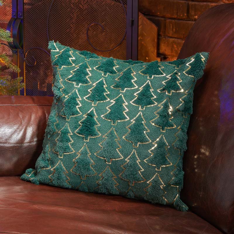 Tree Cushion Emerald