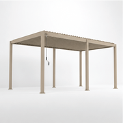 ENJOi Leo Aluminium Rectangular Pergola Pebble - 6m x 3m