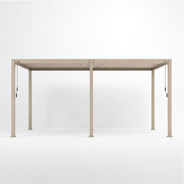 ENJOi Leo Aluminium Rectangular Pergola Pebble - 6m x 3m