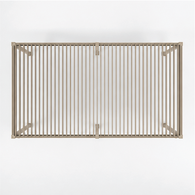 ENJOi Leo Aluminium Rectangular Pergola Pebble - 6m x 3m