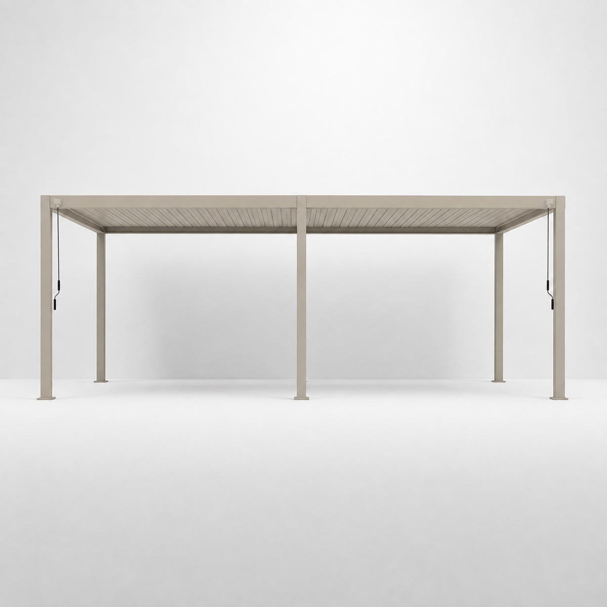 ENJOi Leo Aluminium Rectangular Pergola Pebble - 7.2m x 3.6m