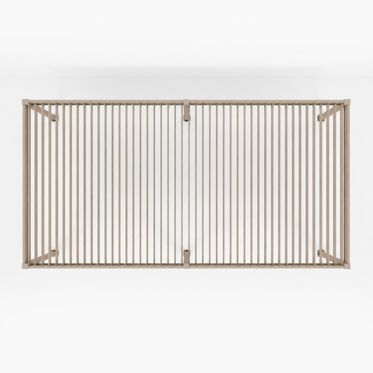 ENJOi Leo Aluminium Rectangular Pergola Pebble - 7.2m x 3.6m