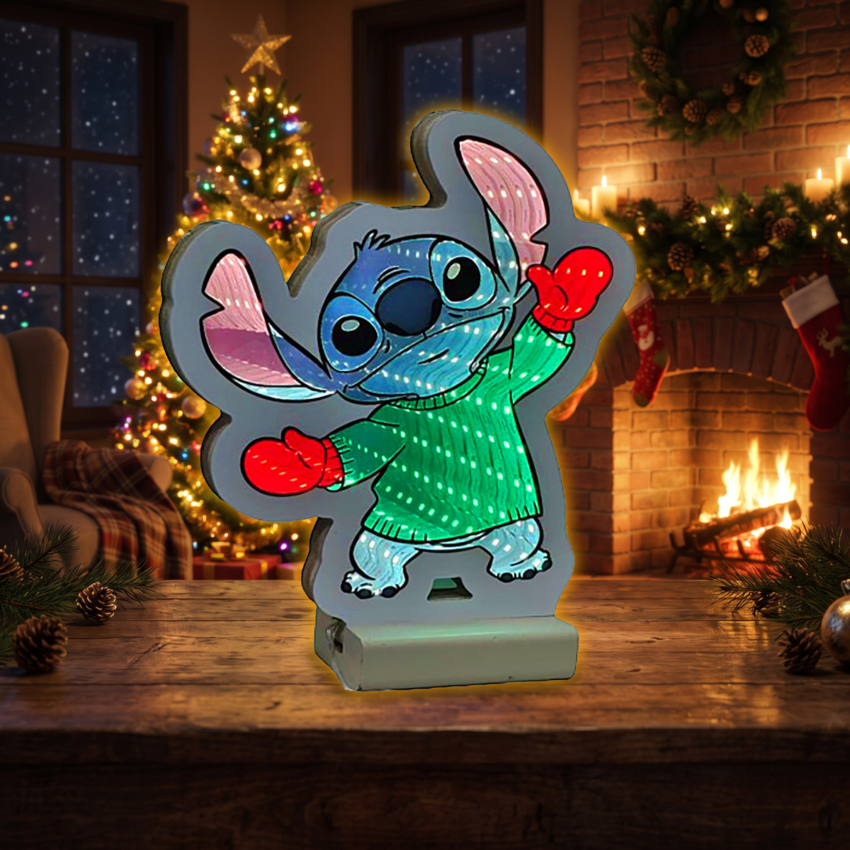 Disney® Dancing Stitch Infinity Christmas Light - 20cm