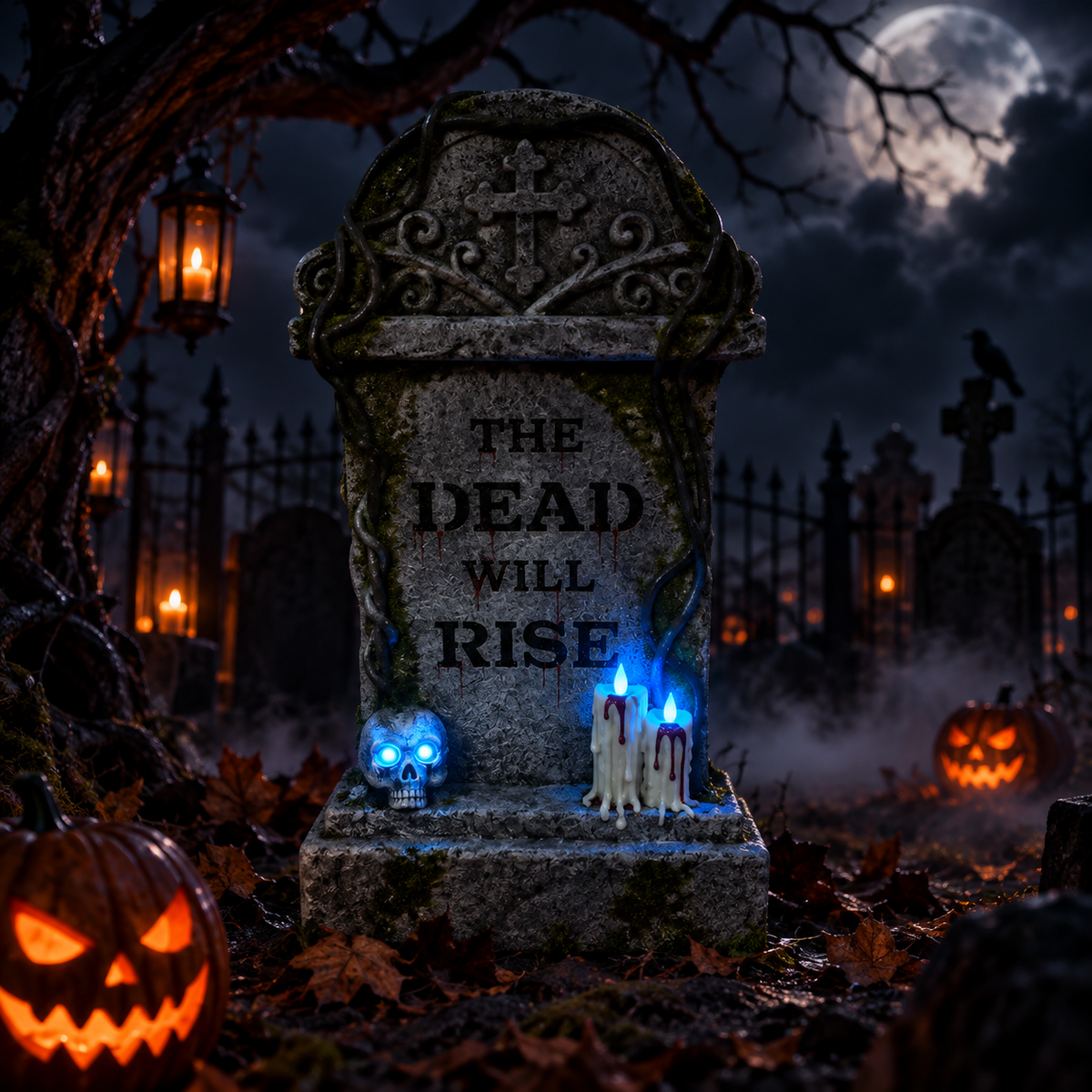 Gravestone with LED Lights