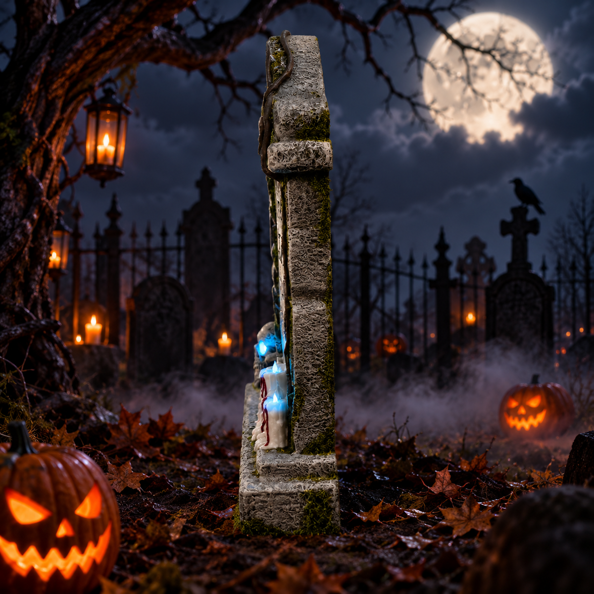 Gravestone with LED Lights
