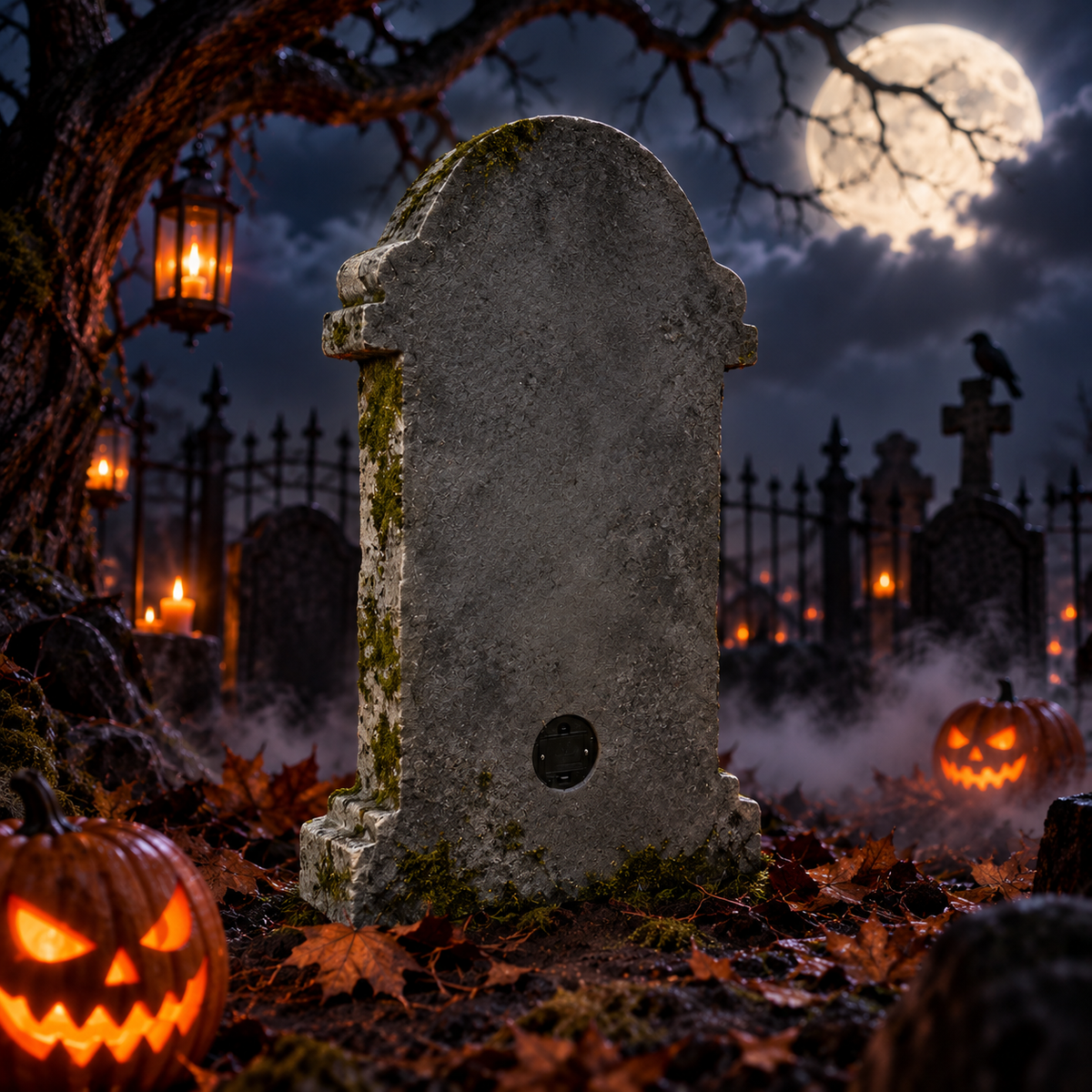 Gravestone with LED Lights