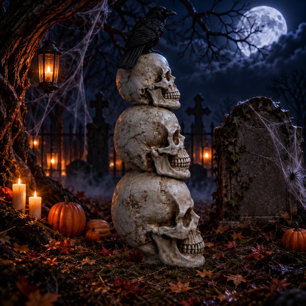 Skull Tower with LED Lights