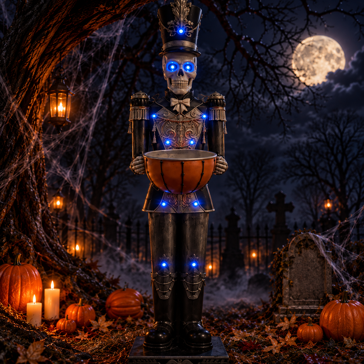 Skeleton Nutcracker with LED Lights