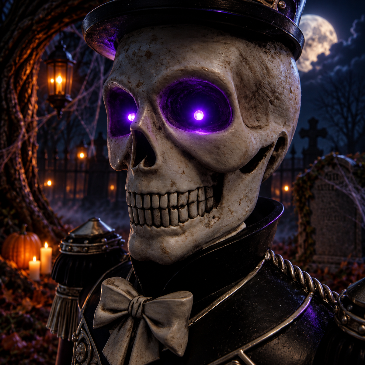 Skeleton Nutcracker with LED Lights