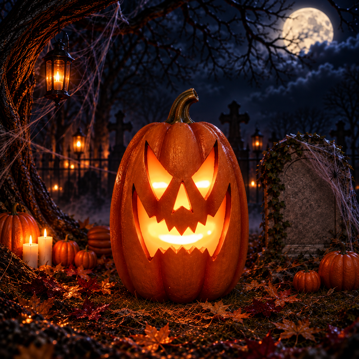 Halloween Giant Pumpkin LED Ornament