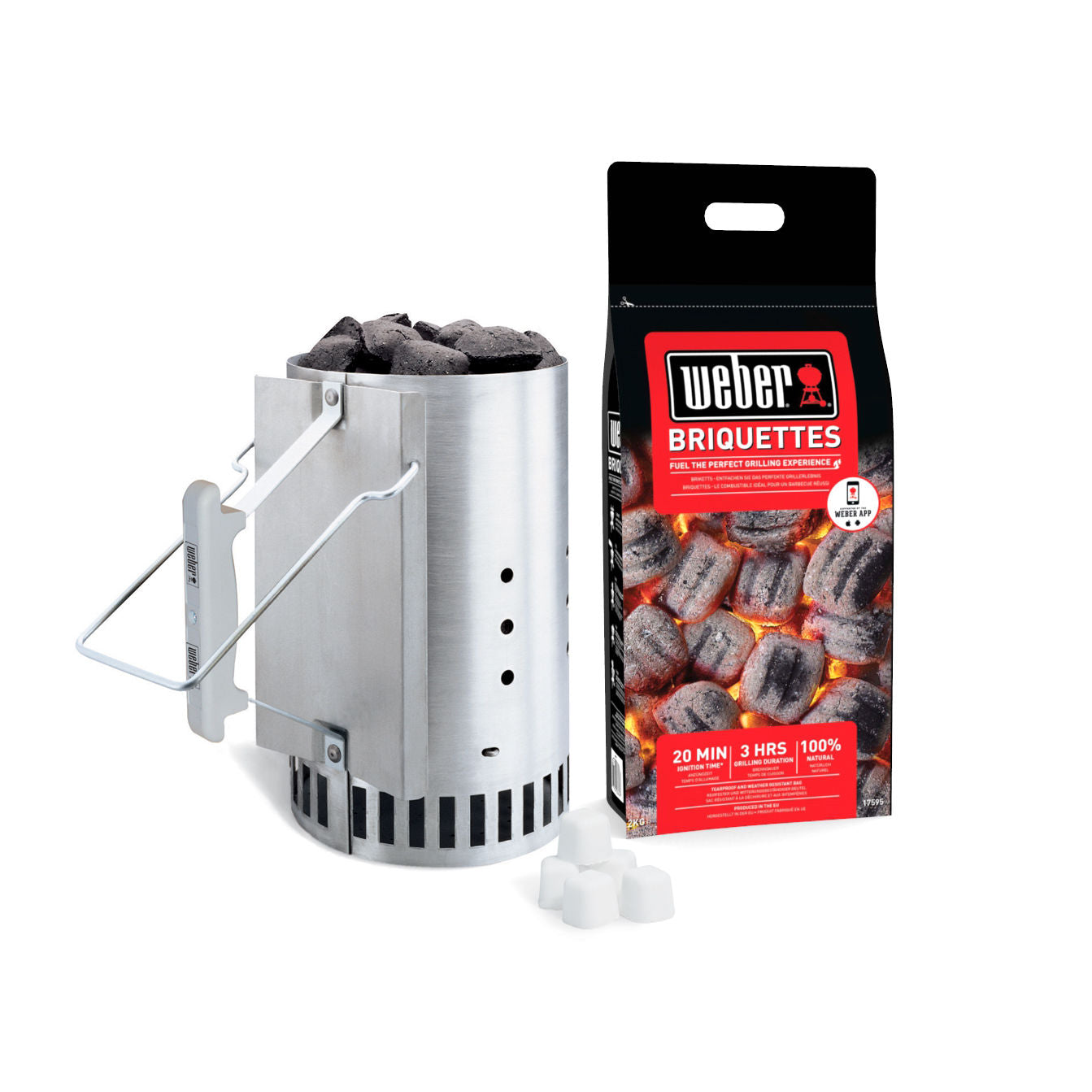 weber Chimney Starter Set with fuel