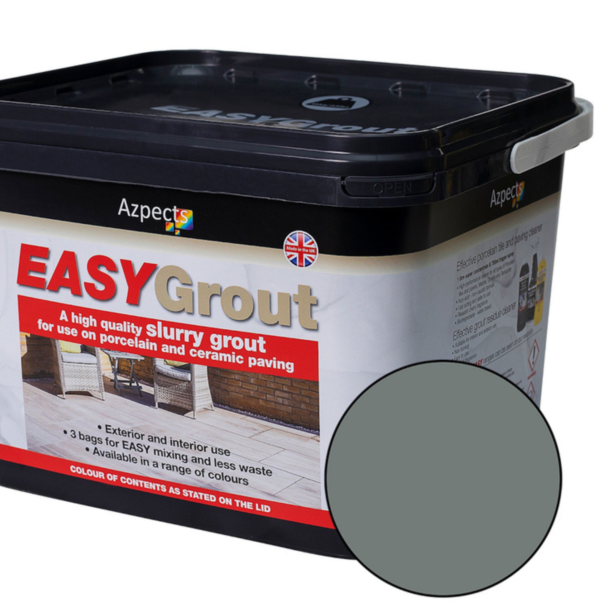Azpects EASY Grout Porcelain Paving Grout 15kg – Grafito