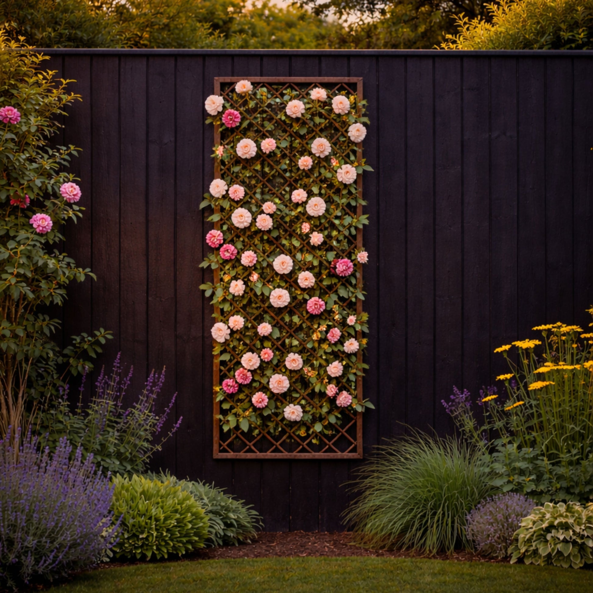 Framed Willow Trellis Panel – 180cm x 60cm Garden Support and Screening