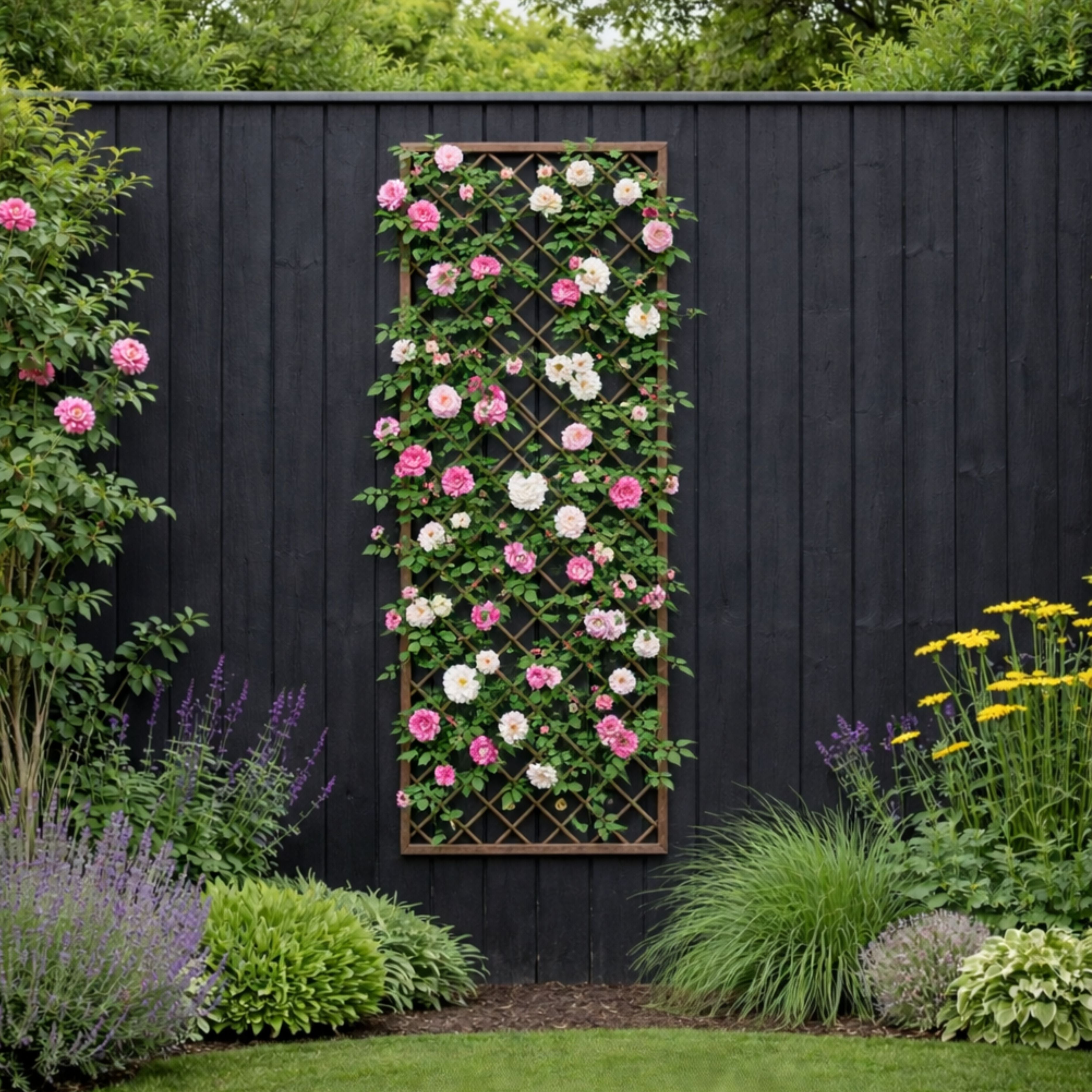 Framed Willow Trellis Panel – 180cm x 60cm Garden Support and Screening