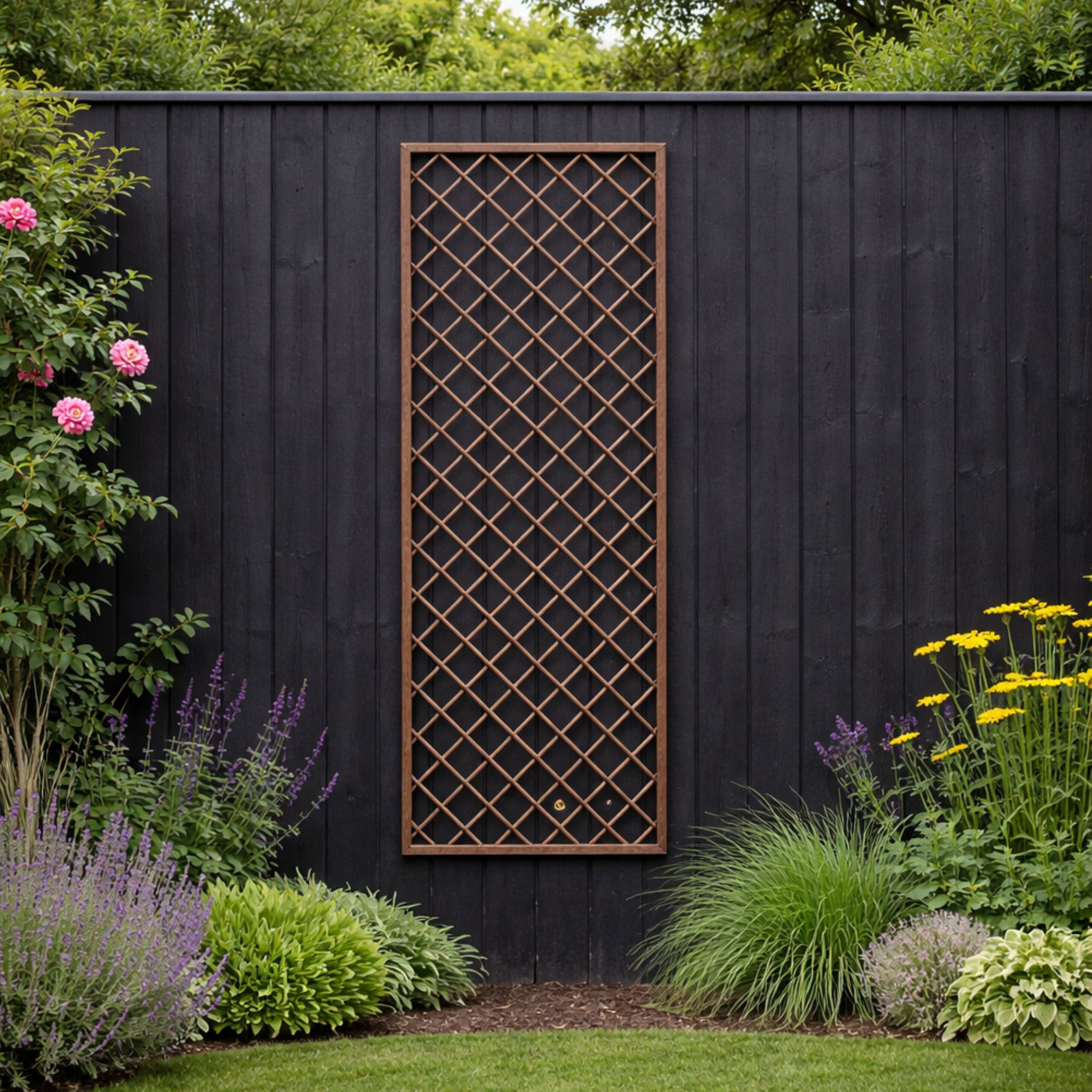 Framed Willow Trellis Panel – 180cm x 60cm Garden Support and Screening