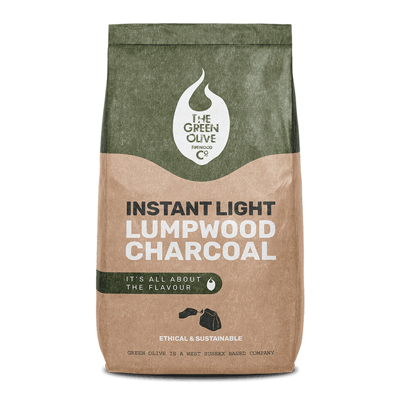 Green Olive Instant Light Lumpwood Charcoal