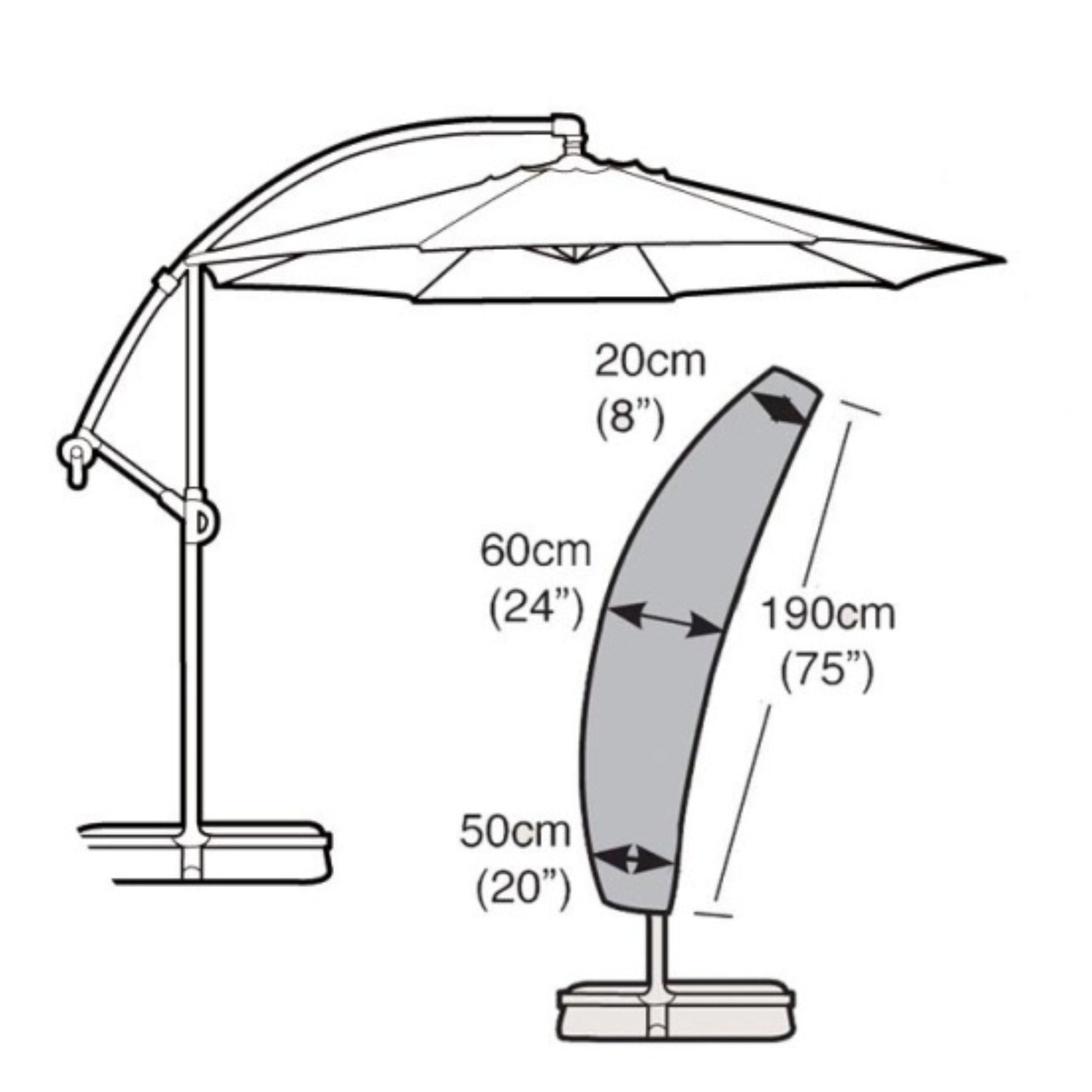Small Sail Parasol Cover