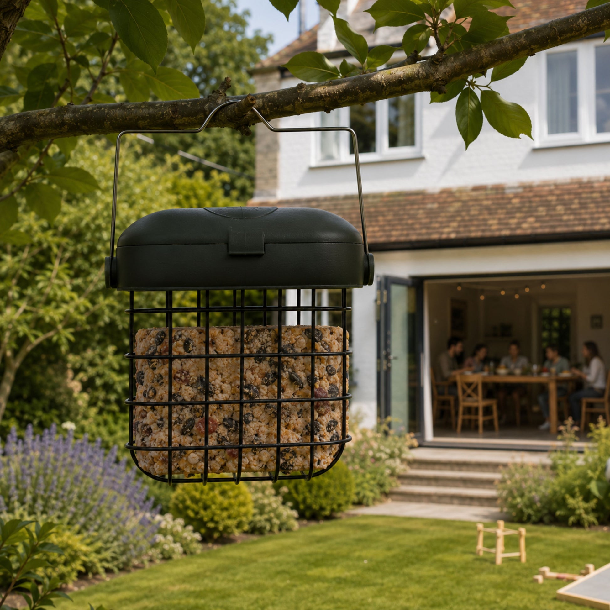 Henry Bell Essential Wild Bird Suet Cake Feeder – Metal Hanging Feeder for Suet Cakes