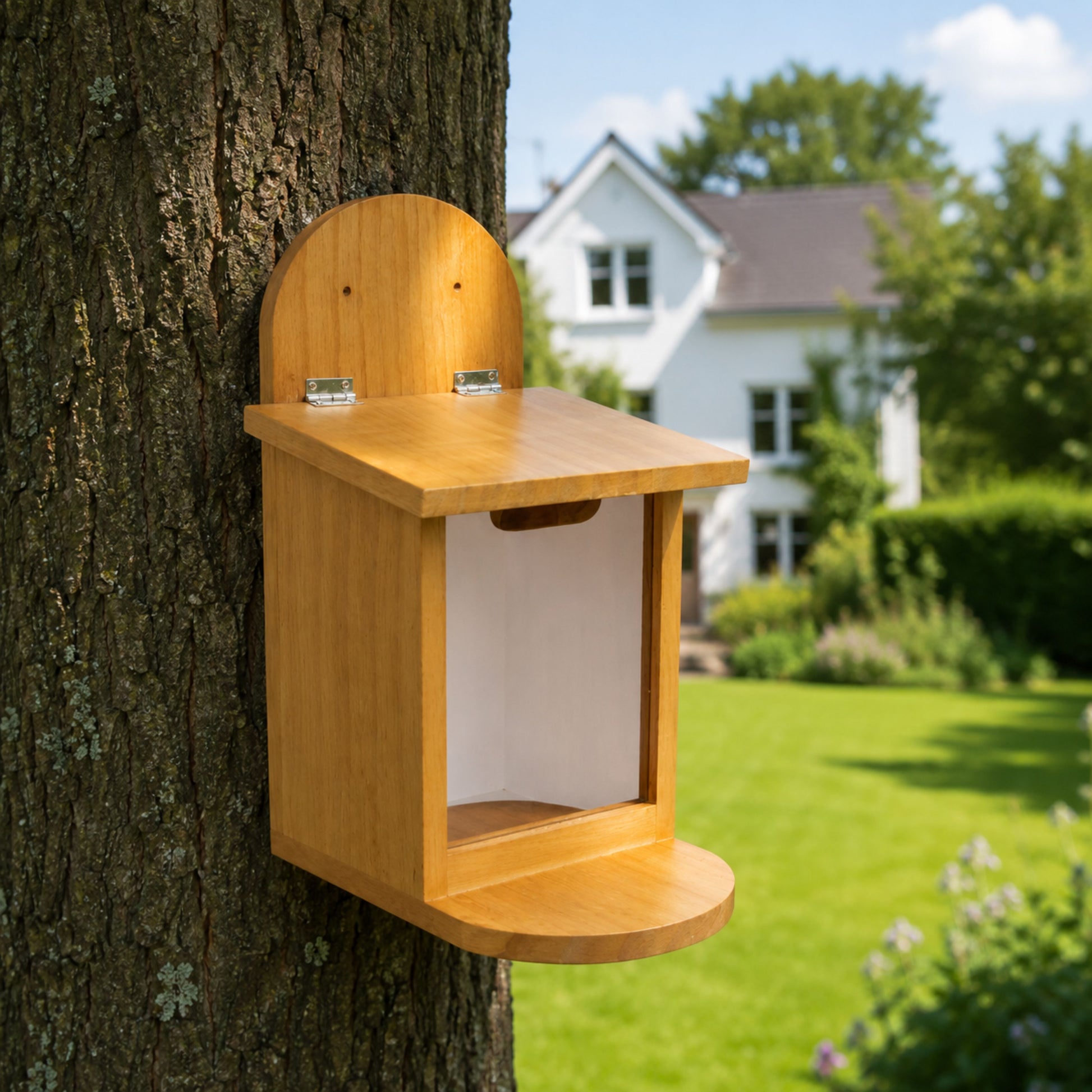 Henry Bell Squirrel Feeder – Wooden Wildlife Feeding Station