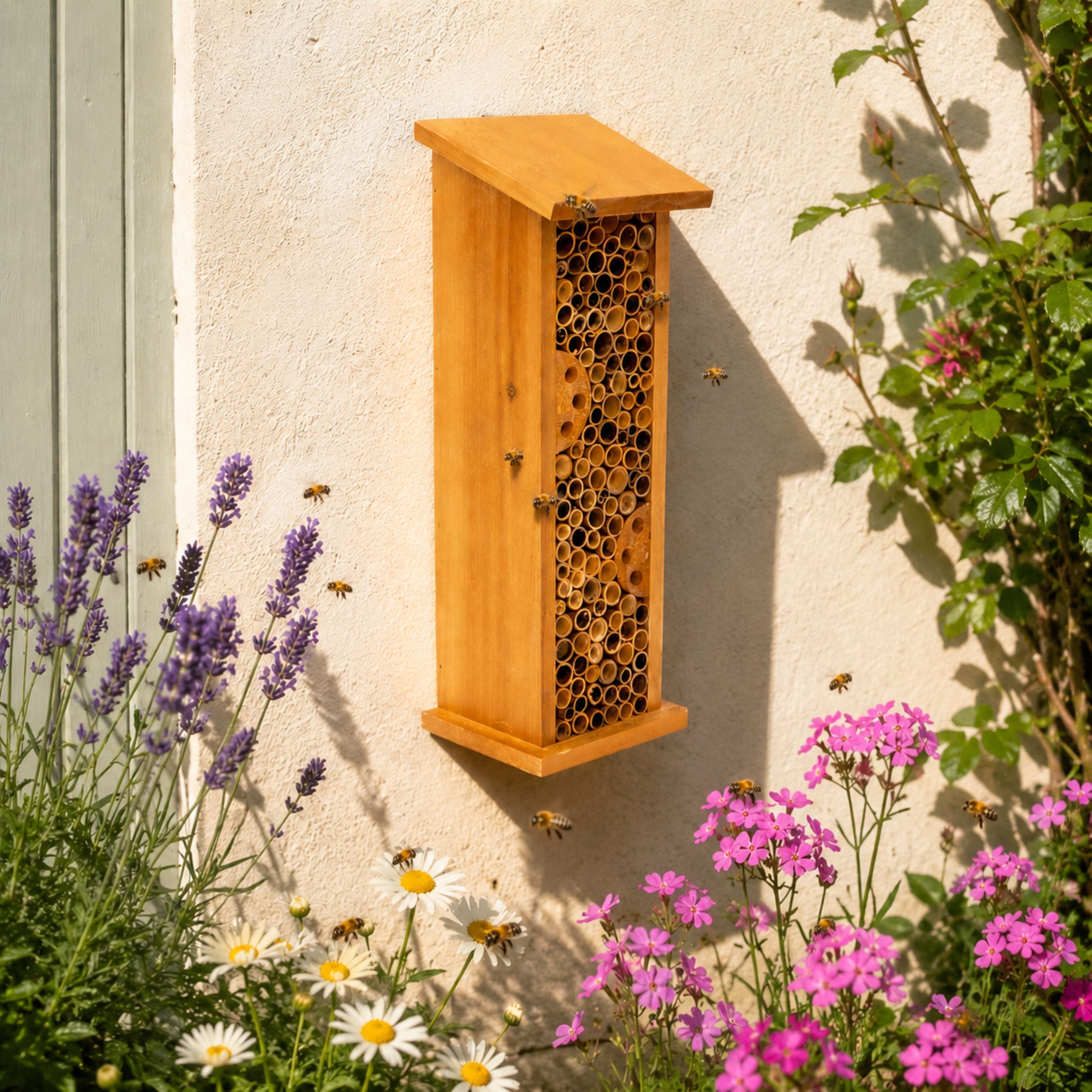 Henry Bell Bee House – Natural Wooden Bee Habitat