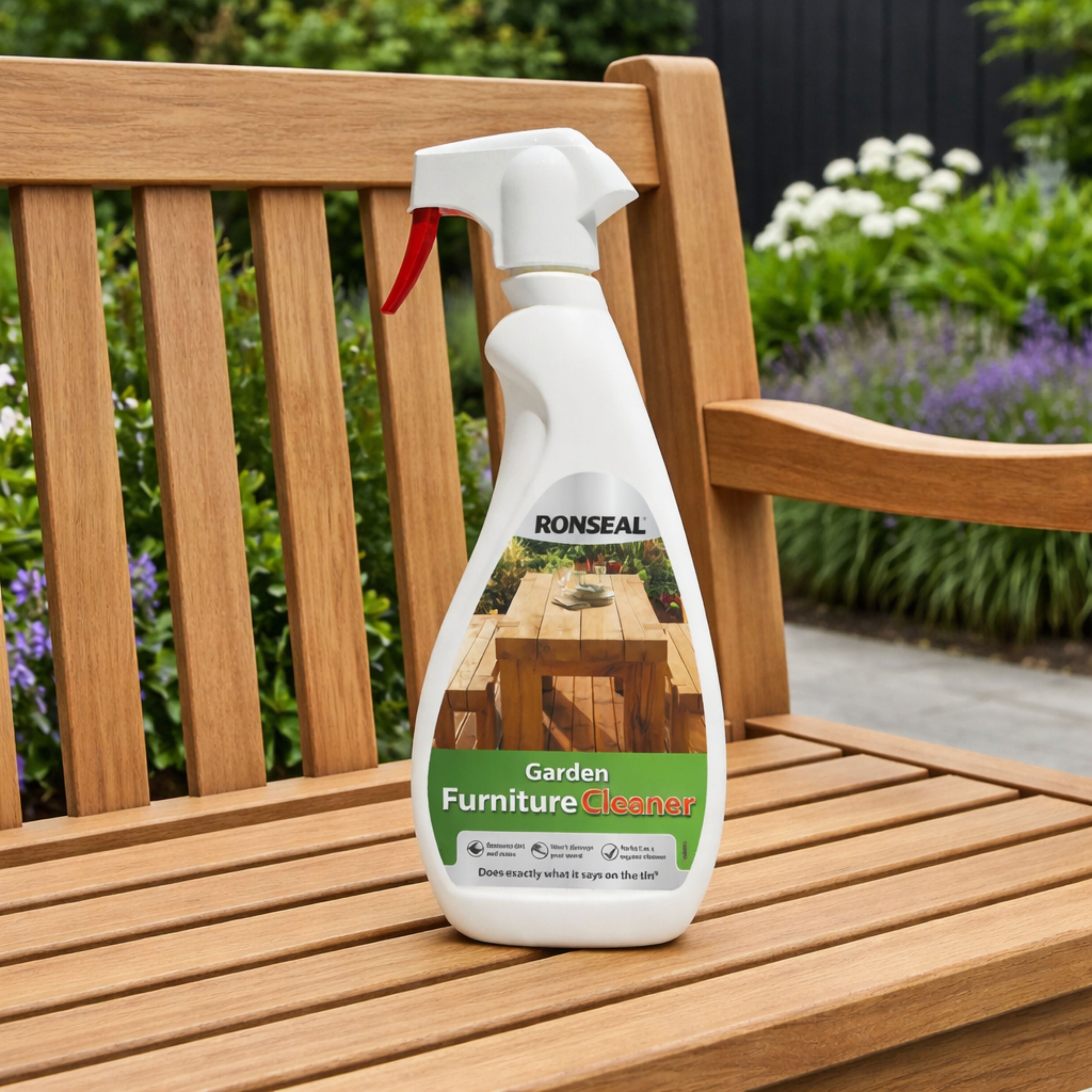 Ronseal Garden Furniture Cleaner 750ml – Outdoor Wood Cleaner