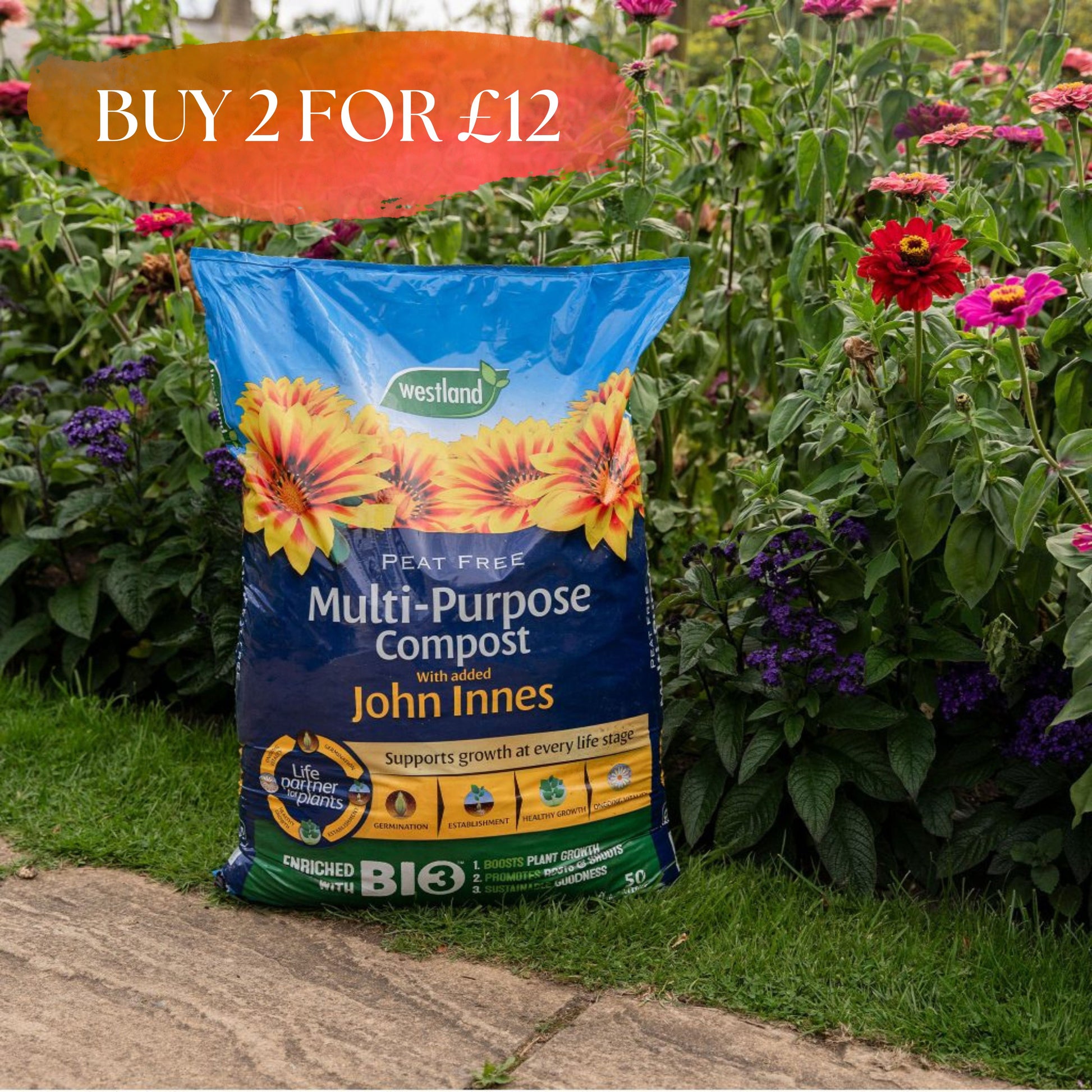 Westland Peat Free MPC +JI (25% Extra Free) 50L