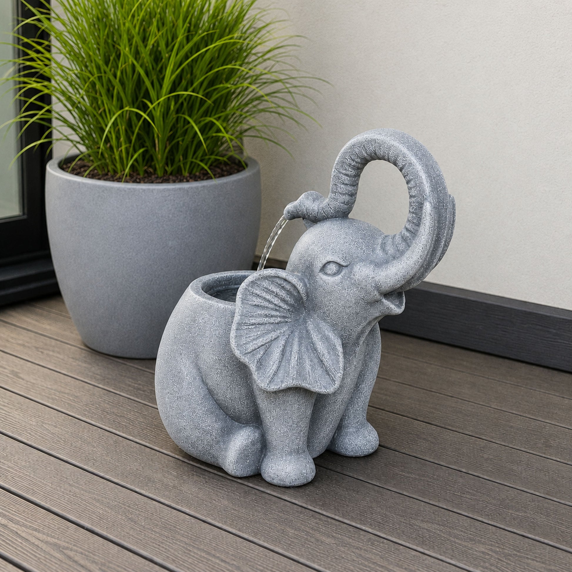 Smart Solar Jumbo Showers Elephant Water Feature