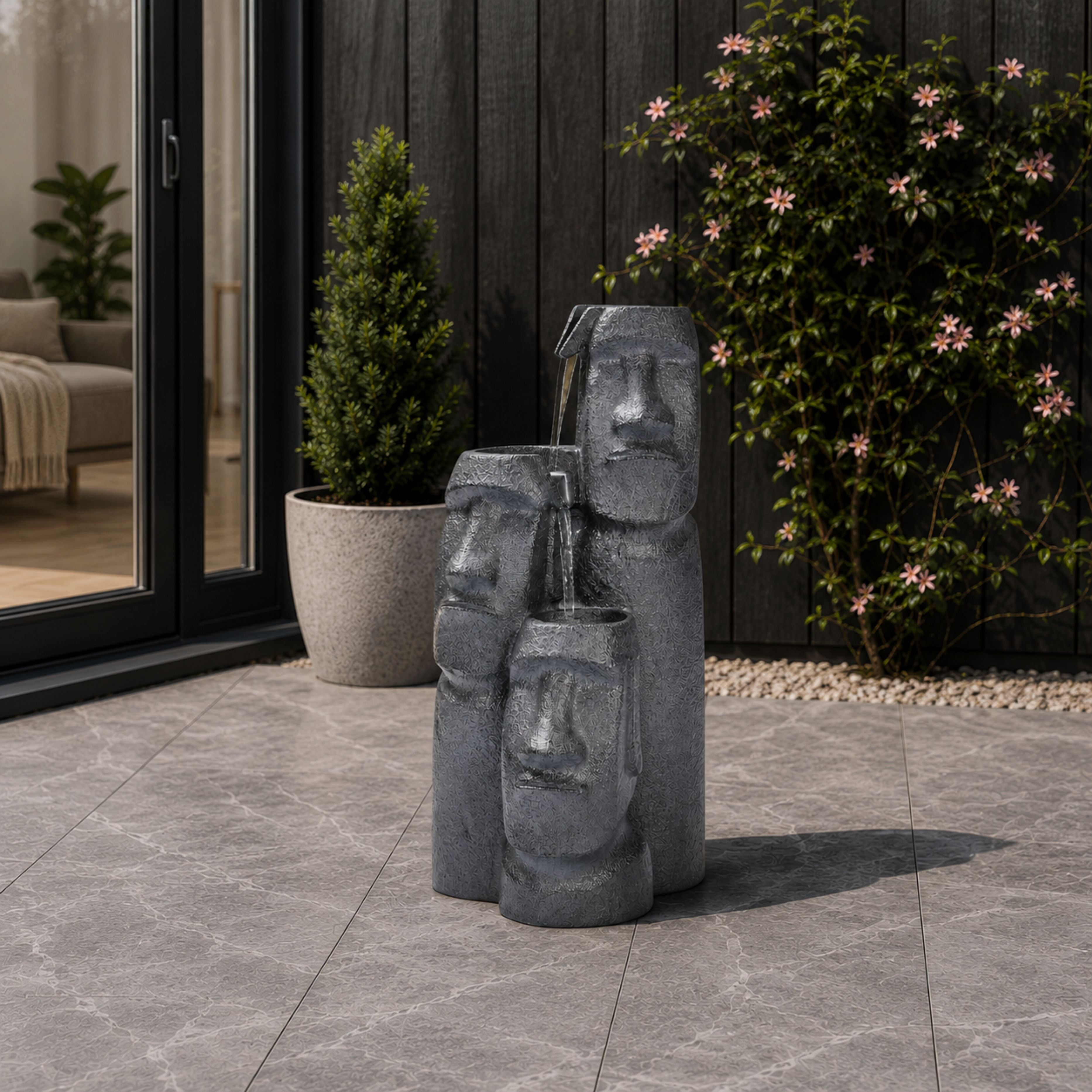 Smart Solar Easter Island Falls Water Feature