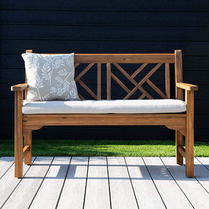 ENJOi Vista Acacia Bench with Cushion