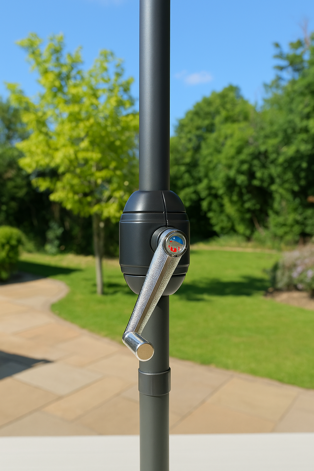 ENJOi Royal Round Aluminium 2.7m Grey Parasol