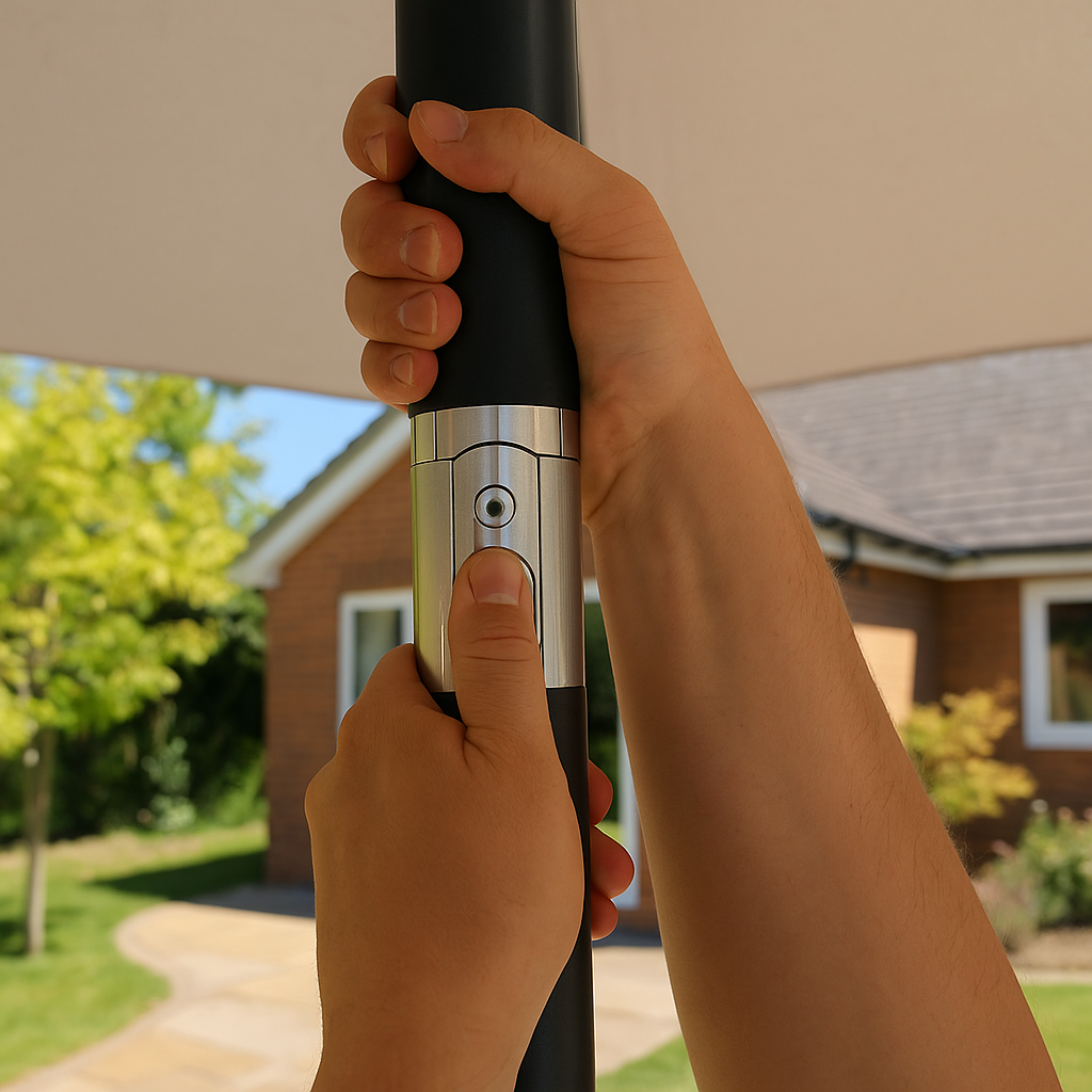 ENJOi Royal Round Aluminium 2.7m Taupe Parasol