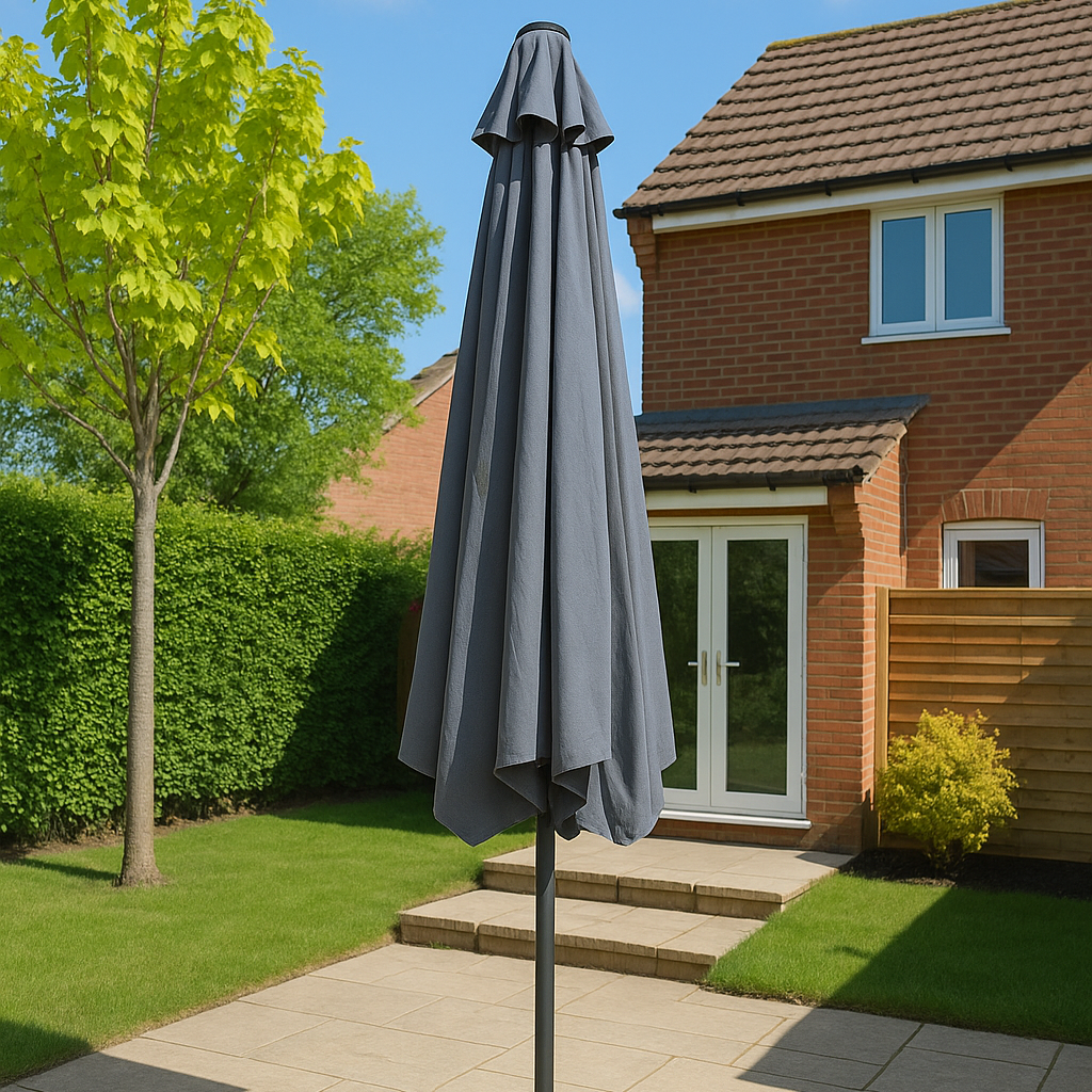 ENJOi Royal Round Aluminium 3m Grey Parasol