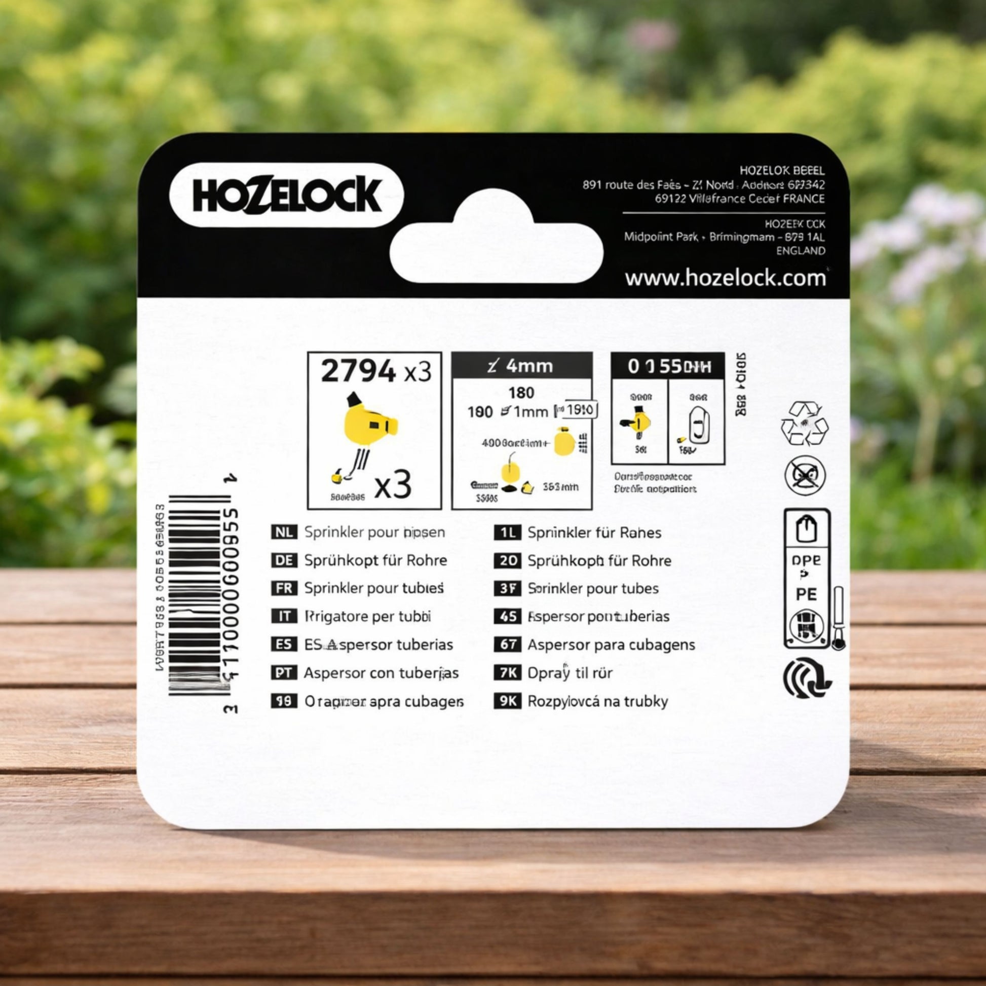 Hozelock 180° Vari-Jet Adjustable Sprinkler