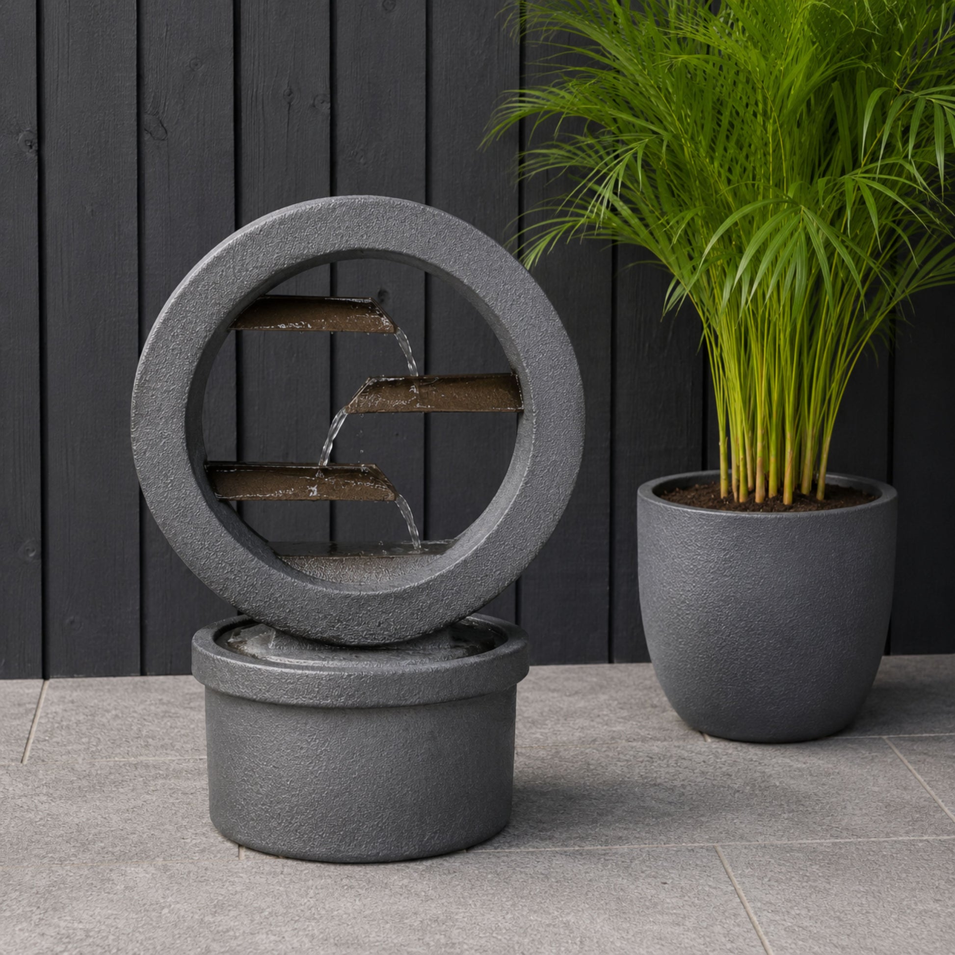 Smart Solar Omega Cascade Water Feature