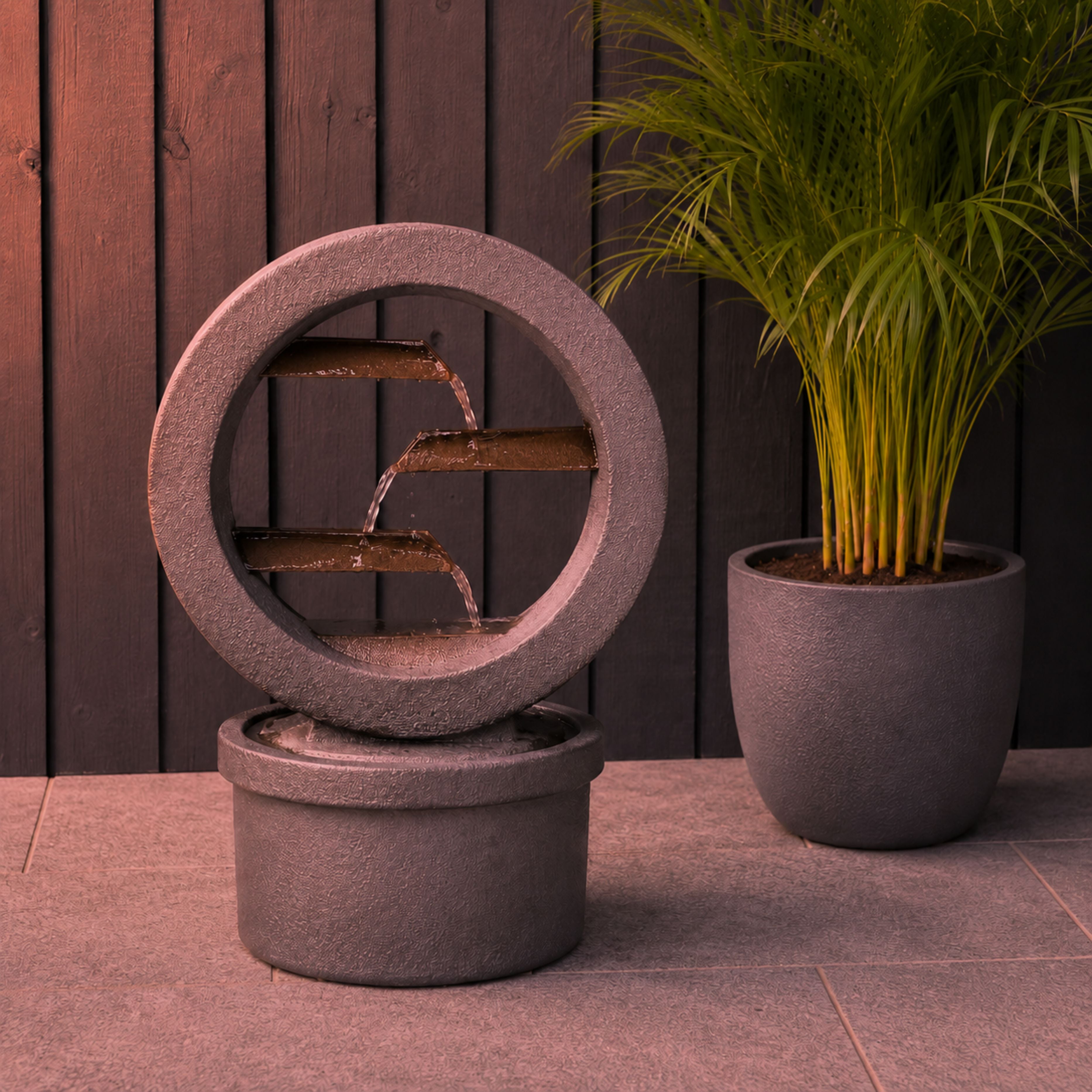 Smart Solar Omega Cascade Water Feature