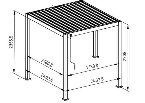 ENJOi Leo Aluminium Pergola  3.0m x 2.4m Pergola Grey
